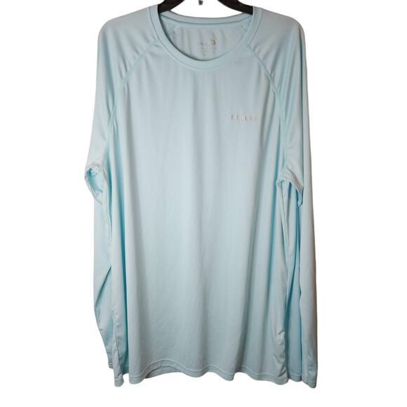Baleaf Shirt 3XL Men's Long Sleeves Thin Polyester Light Weight Aqua Blue - Picture 1 of 9